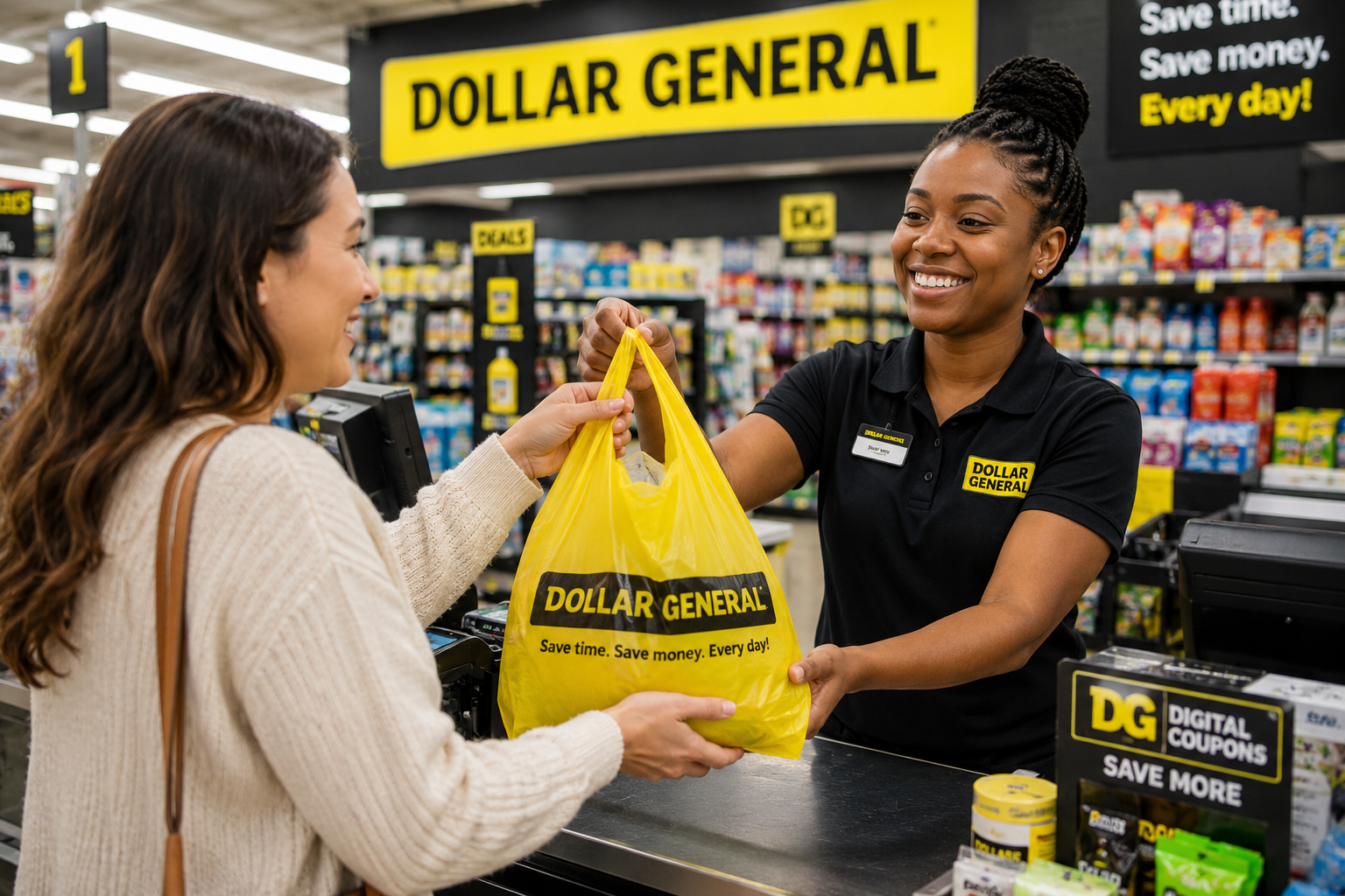 Dollar General customer checkout